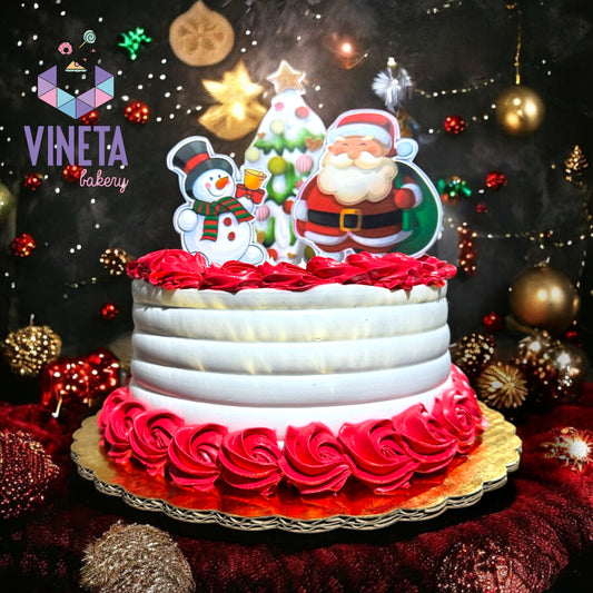 NCNAV2024- Pastel Oso Nieve Santa Arbol Navideño 011