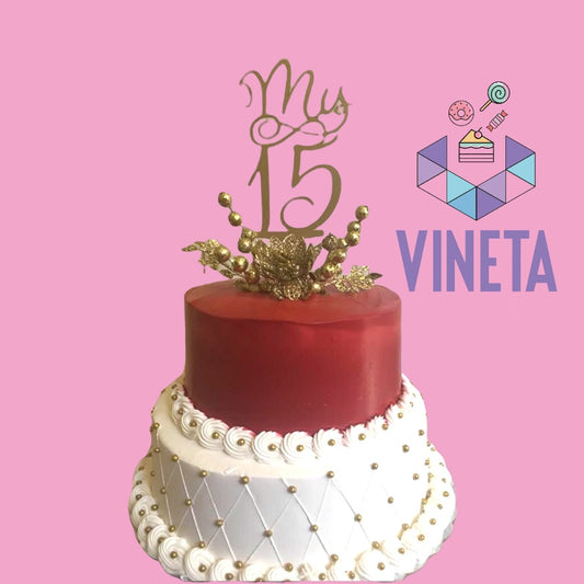 XV202101 Mis 15 de rojo dorado